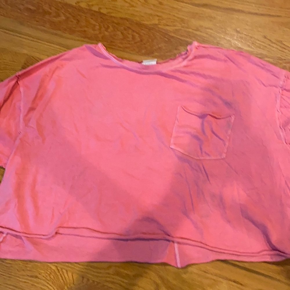 Free People cropped pocket tee